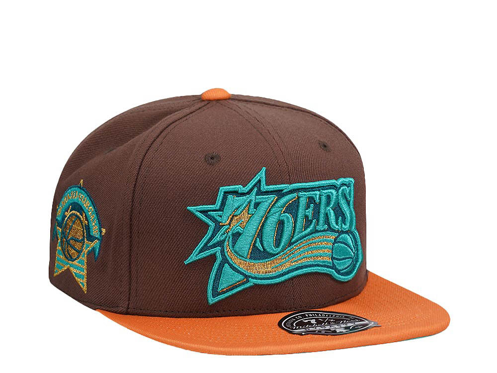 Mitchell & Ness Philadelphia 76ers All Star Game Copper Top Hardwood Classic Dynasty Fitted Hat