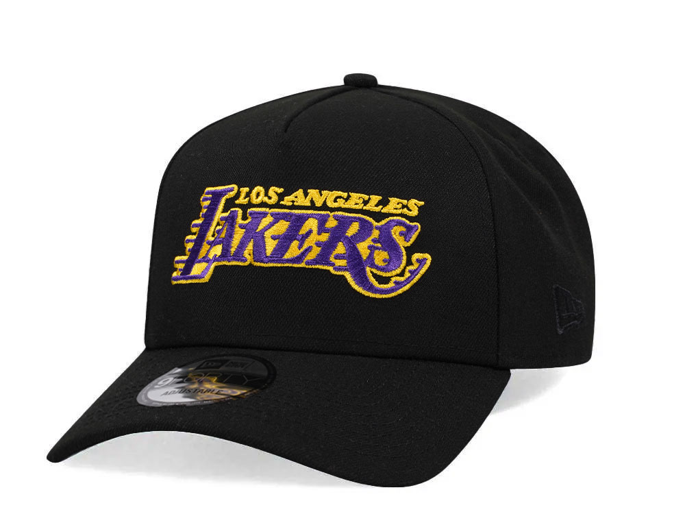 New Era Los Angeles Lakers Black Classic Edition 9Forty A Frame Snapback Hat