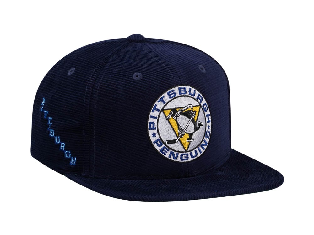 Mitchell & Ness Pittsburgh Penguins Navy Cord Vintage Snapback Hat