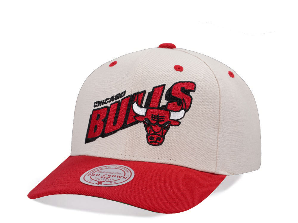 Mitchell & Ness Chicago Bulls Chrome Two Tone Pro Crown Fit Snapback Hat