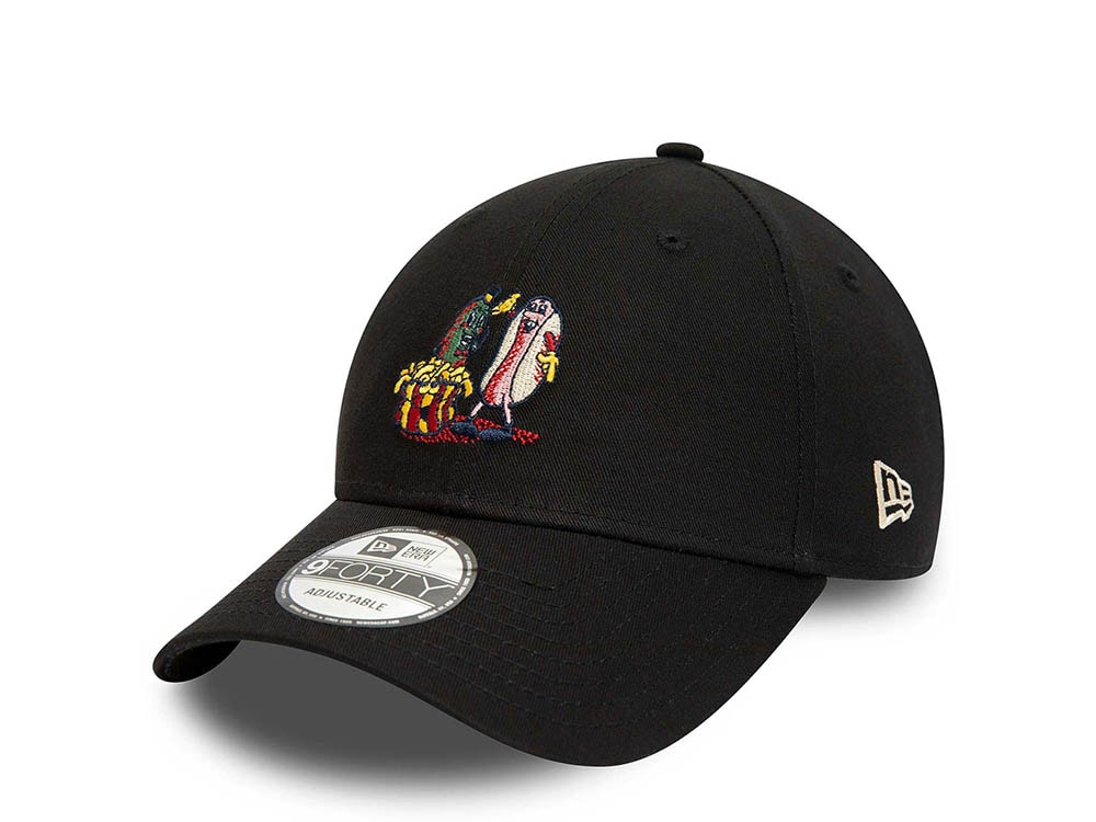 New Era Half Time Black 9Forty Strapback Hat