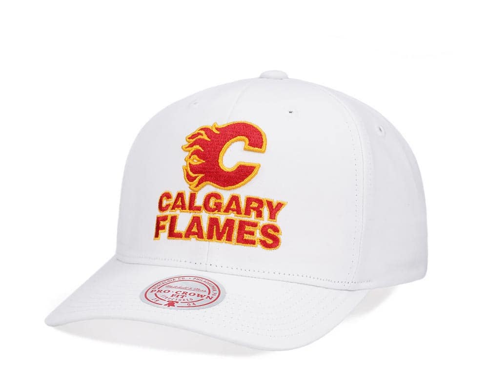 Mitchell & Ness Calgary Flames All in Pro White Snapback Hat