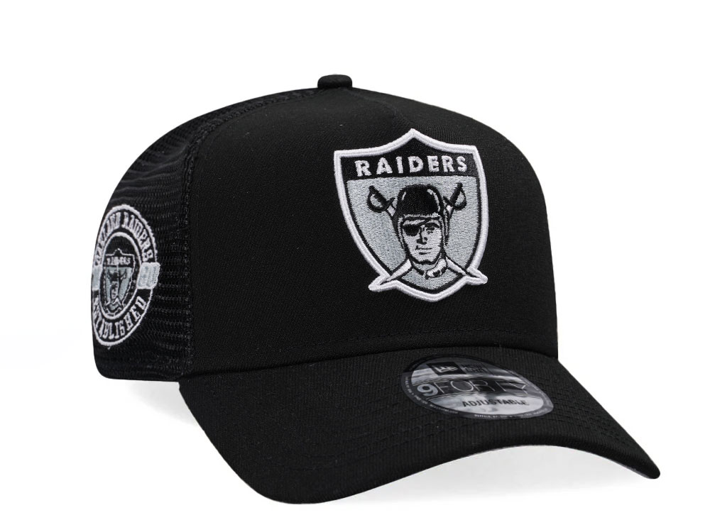 New Era Las Vegas Raiders Gold Classic Edition Trucker A Frame Snapback Hat