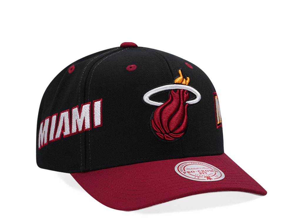 Mitchell & Ness Miami Heat Classic Pro Crown Fit Snapback Hat