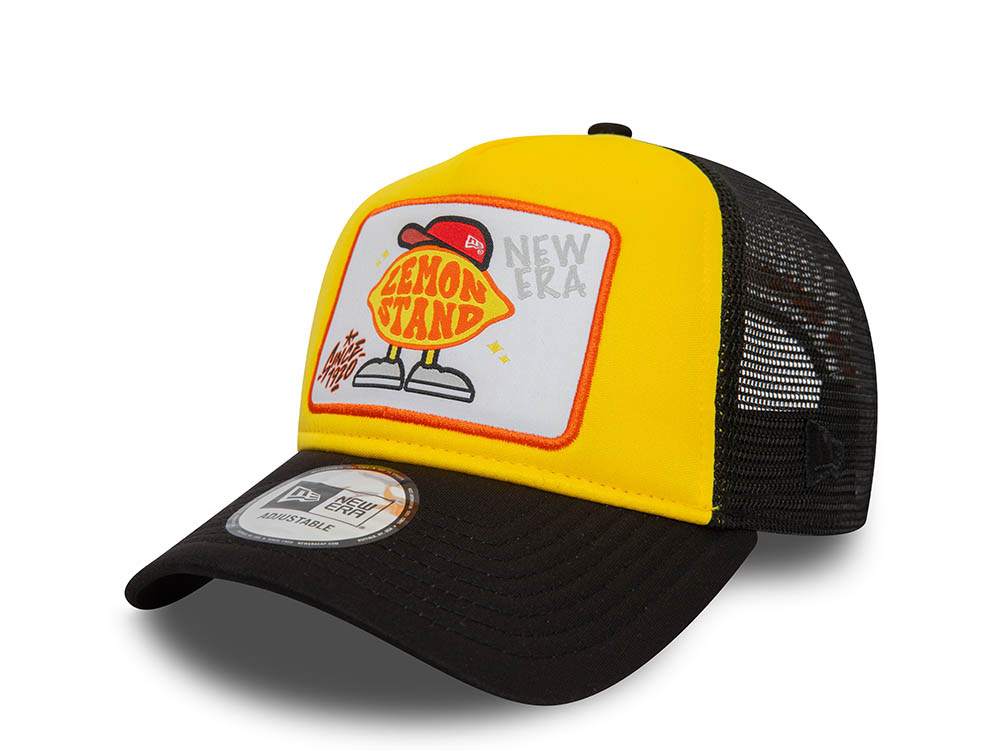 New Era Lemon Stand Patch Trucker A Frame Snapback Hat