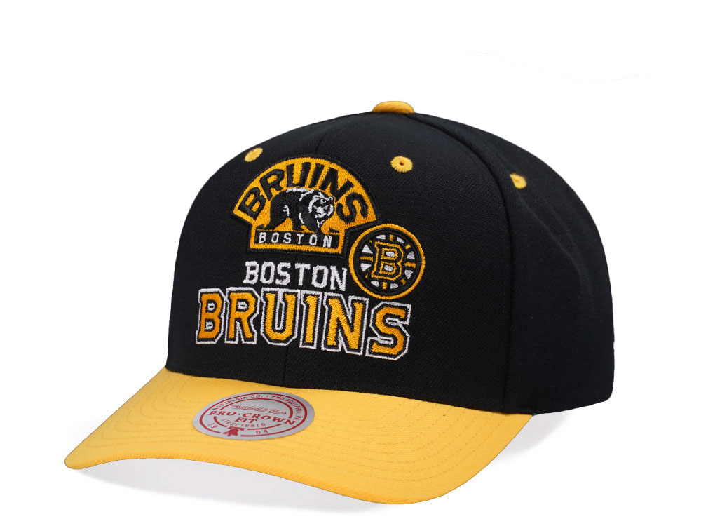 Mitchell & Ness Boston Bruins Two Tone Pro Crown Fit Snapback Hat