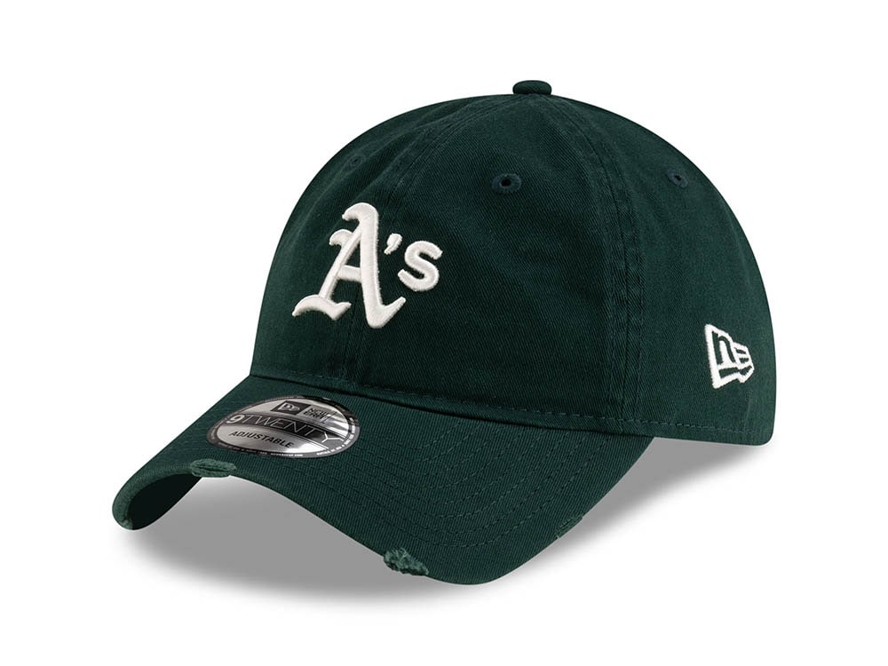 New Era Oakland Athletics Green Distressed 9Twenty Strapback Hat