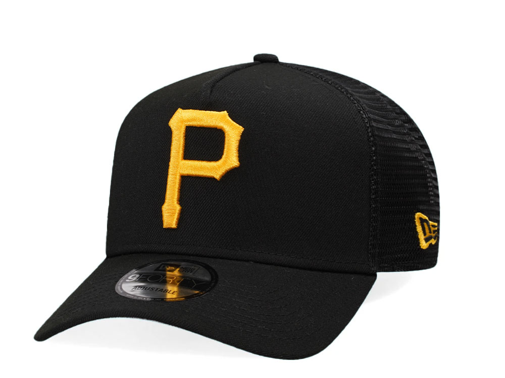 New Era Pittsburgh Pirates Black Trucker A Frame 9Forty Snapback Hat