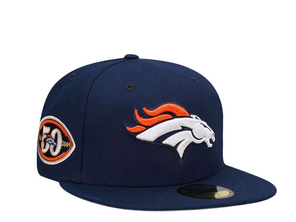 New Era Denver Broncos 50th Anniversary Navy Classic Edition 59Fifty Fitted Hat