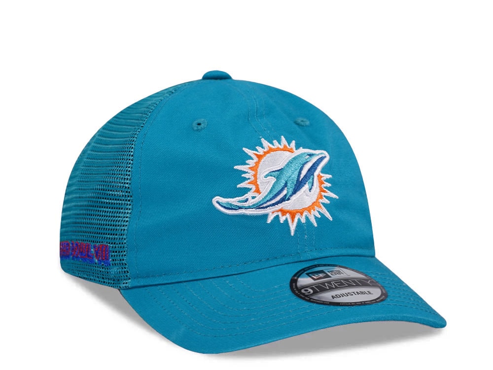 New Era Miami Dolphins Super Bowl VII Teal Trucker Edition 9Twenty Snapback Hat