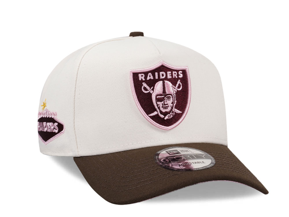 New Era Las Vegas Raiders Creme Pink Two Tone Edition 9Forty A Frame Snapback Hat