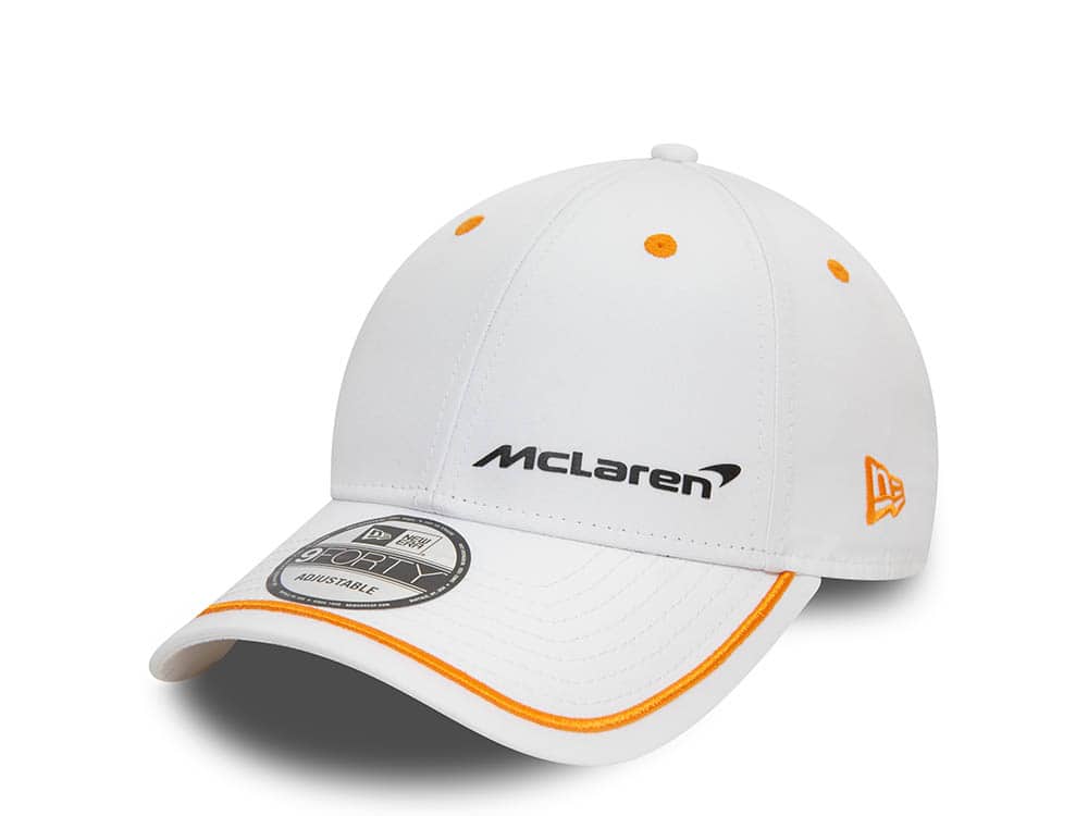 New Era Mclaren Automotive Contrast Piping White 9Forty Snapback  Hat