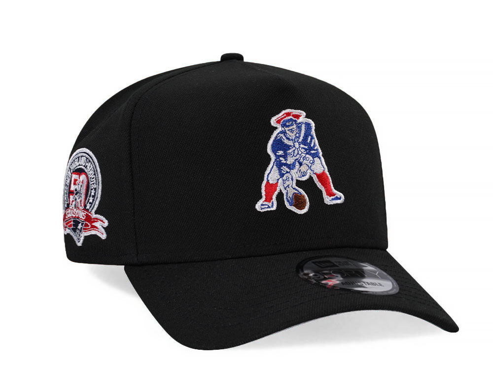 New Era New England Patriots 50th Anniversary Prime Edition 9Forty A Frame Snapback Hat