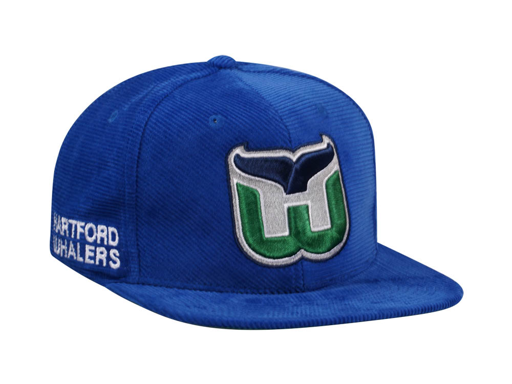 Mitchell & Ness Hartford Whalers Blue Cord Vintage Snapback Hat