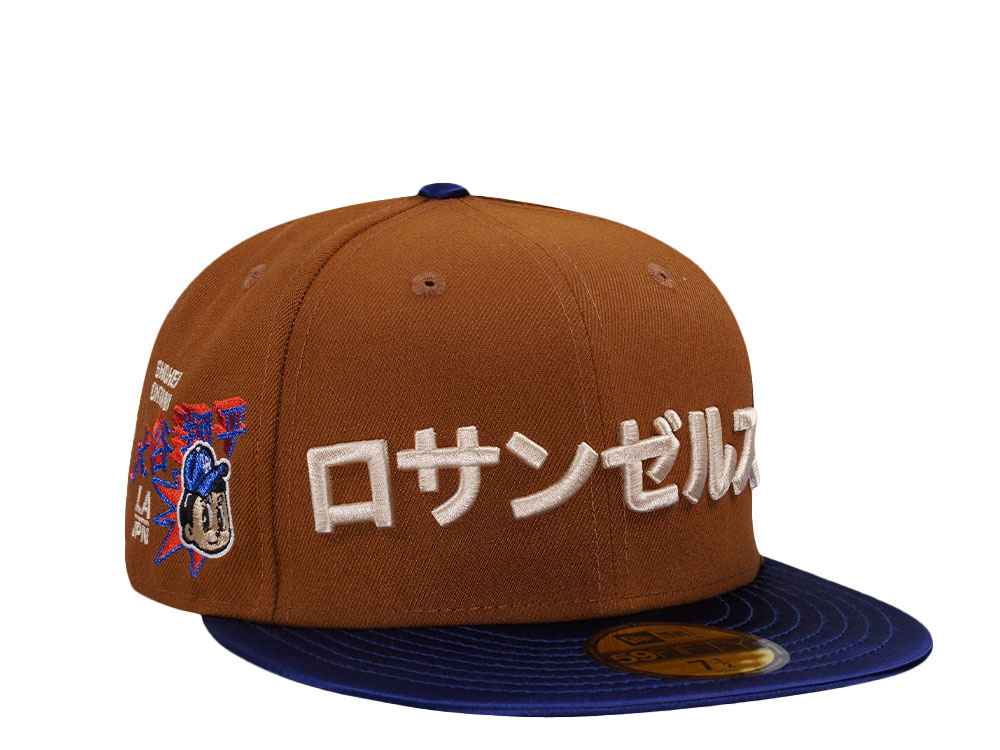 New Era Los Angeles Dodgers Ohtani Bourbon Satin Brim Edition  59Fifty Fitted Hat