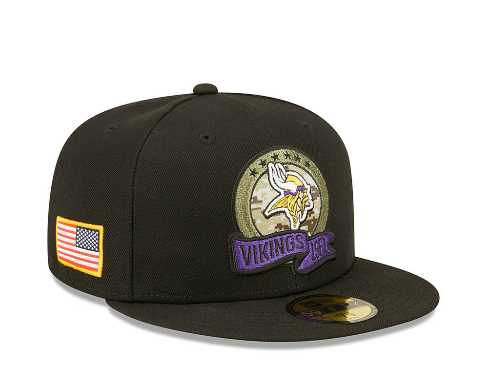 New Era Minnesota Vikings Salute to Service 2022 Fitted 59Fifty Hat