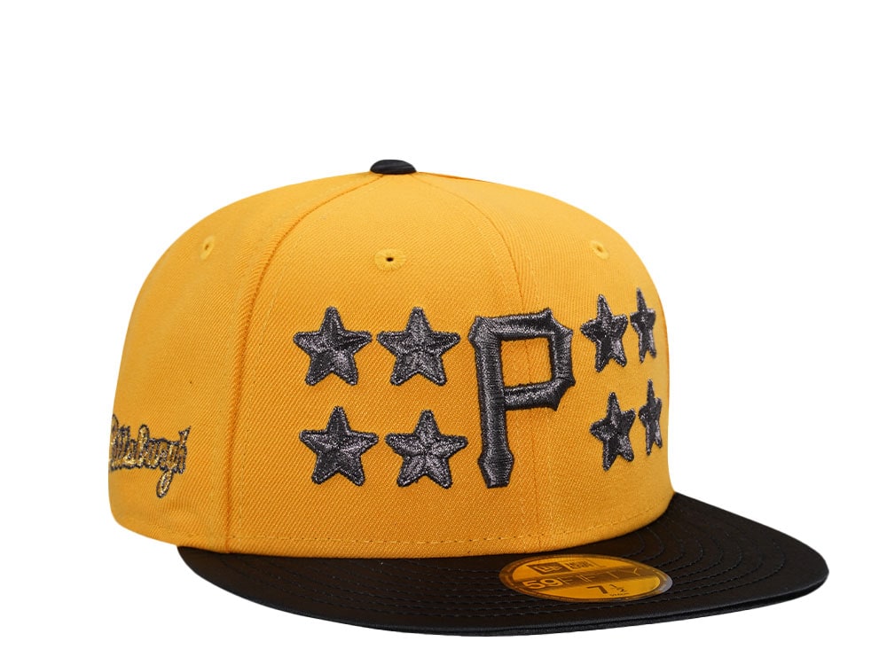 New Era Pittsburgh Pirates Gold Satin Brim Edition 59Fifty Fitted Hat