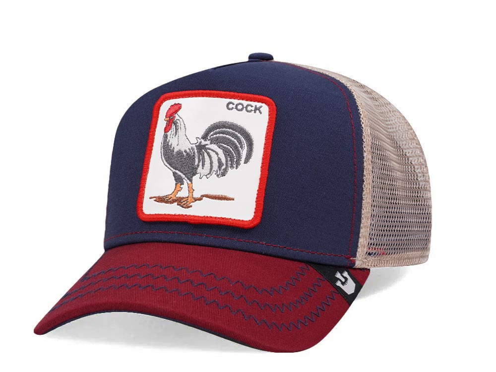 Goorin Bros The Cock Navy Red Trucker Snapback Hat