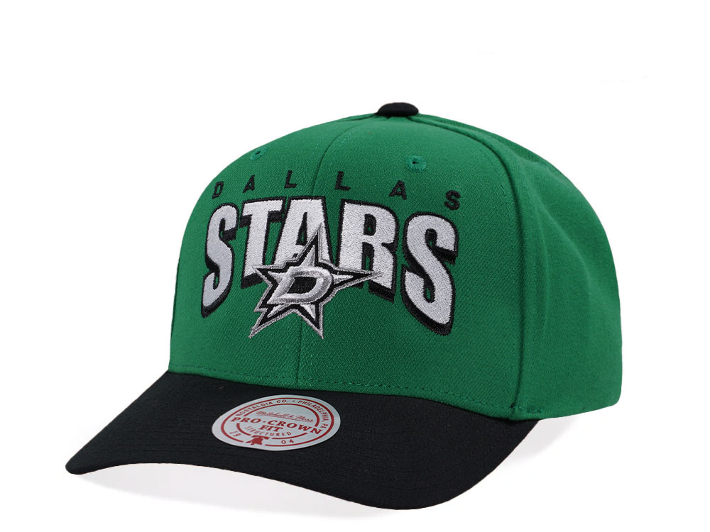 Mitchell & Ness Dallas Stars Pro Crown Fit Green Snapback Hat