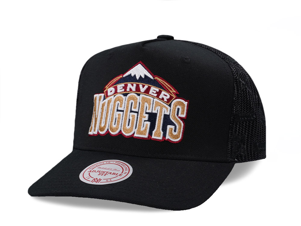 Mitchell & Ness Denver Nuggets Black Monogram Trucker Edition Snapback Hat