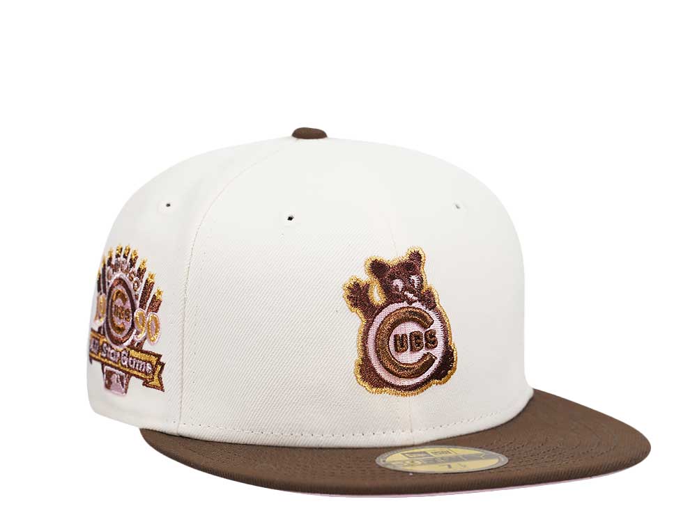 New Era Chicago Cubs All Star Game 1990 Metallic Platinum Two Tone Edition 59Fifty Fitted Hat