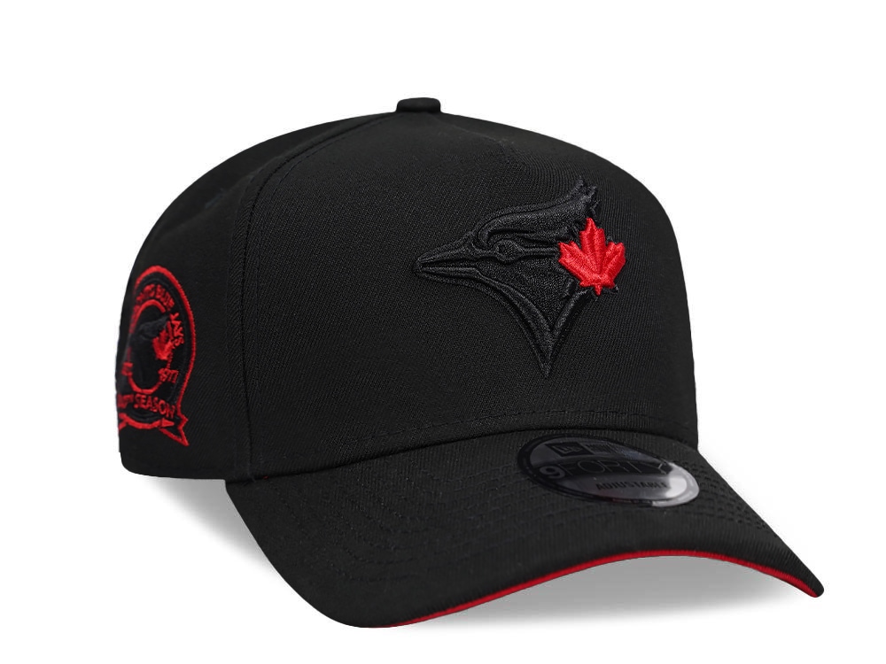 New Era Toronto Blue Jays 40th Anniversary Black and Red 9Forty A Frame Snapback Hat