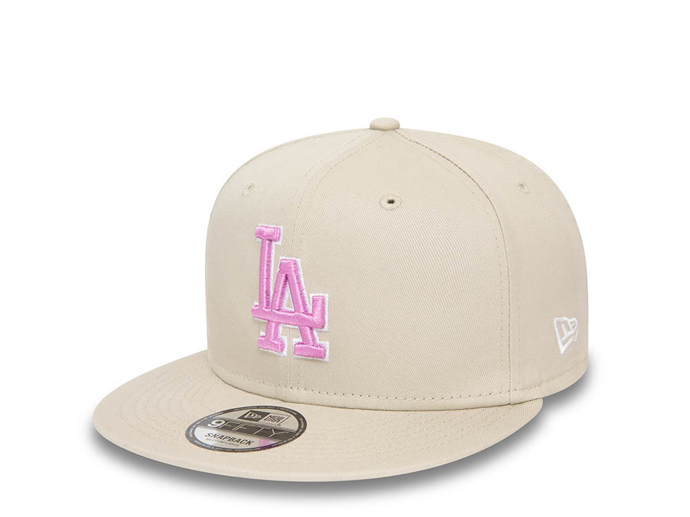 New Era Los Angeles Dodgers White Outline Olive   9Fifty Snapback Hat