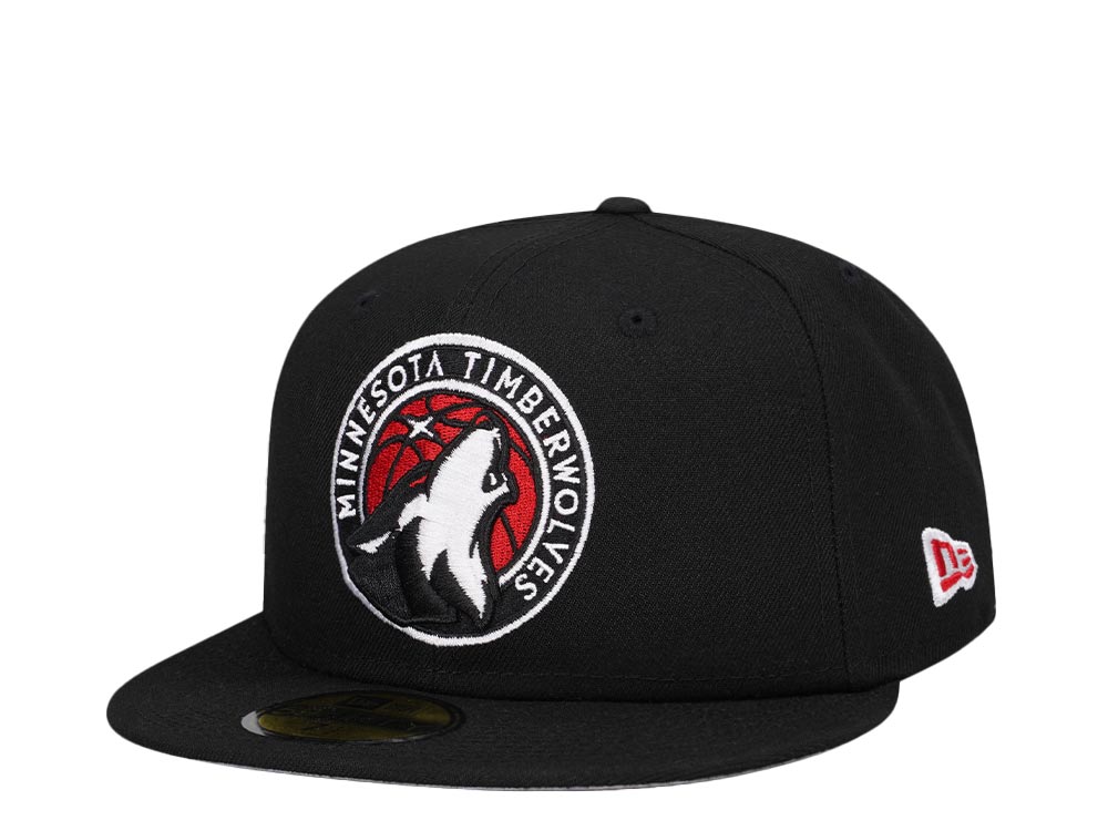 New Era Minnesota Timberwolves Black Classic Edition 59Fifty Fitted Hat