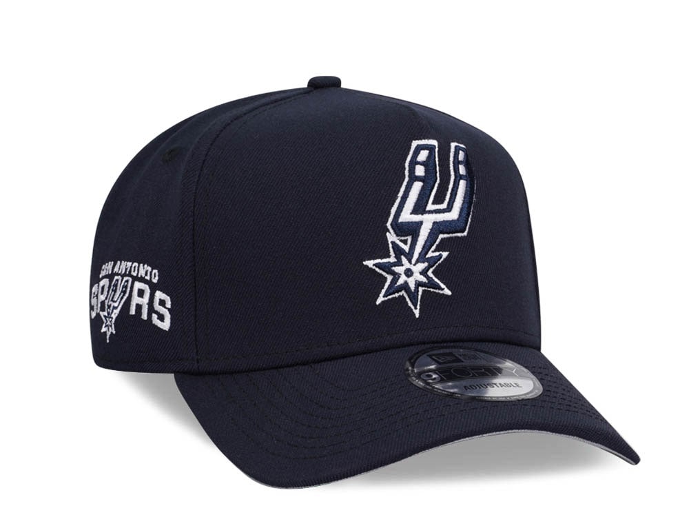 New Era San Antonio Spurs Navy Classic Edition 9Forty A Frame Snapback Hat