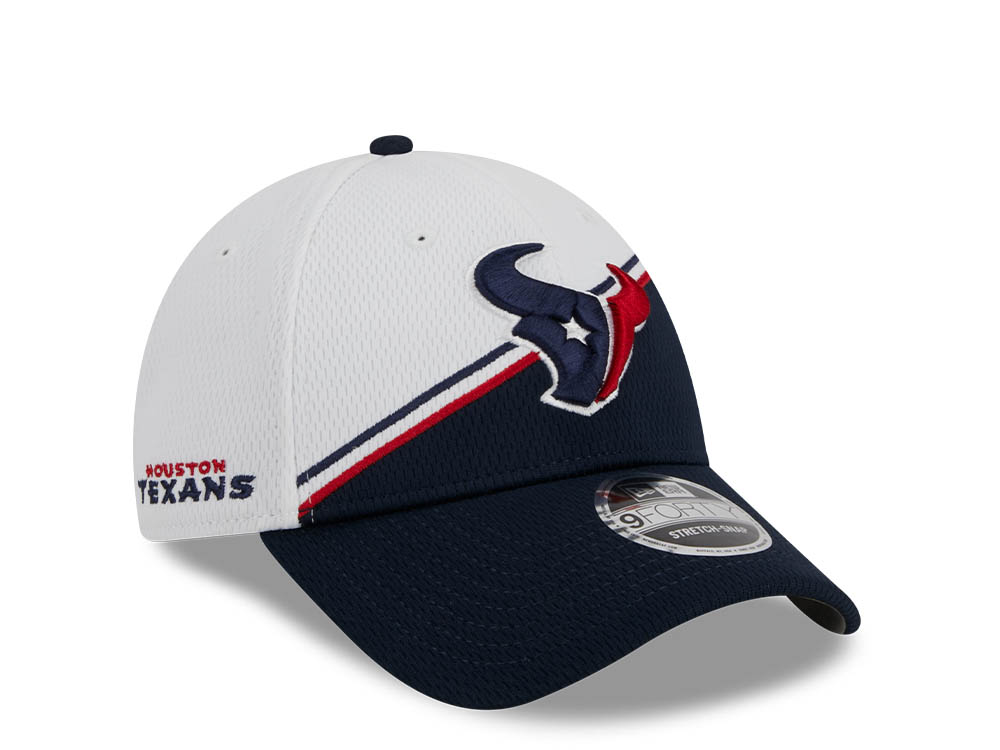 New Era Houston Texans NFL Sideline 2023 Navy White  9Forty Snapback Hat