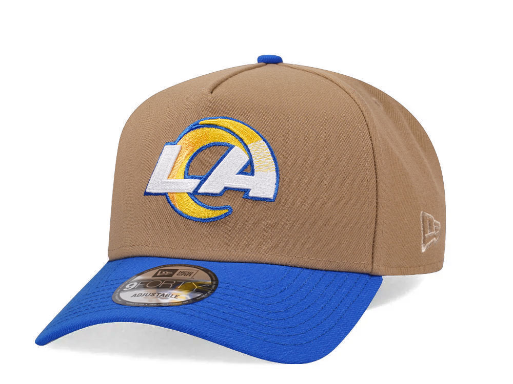 New Era Las Angeles Rams Khaki Two Tone Edition 9Forty A Frame Snapback Hat