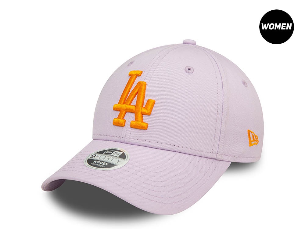 New Era Los Angeles Dodgers League Orange and Purple Womens 9Forty Snapback Hat