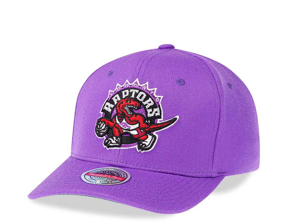 Mitchell & Ness Toronto Raptors Team Ground Red Line Solid Flex Purple Snapback Hat