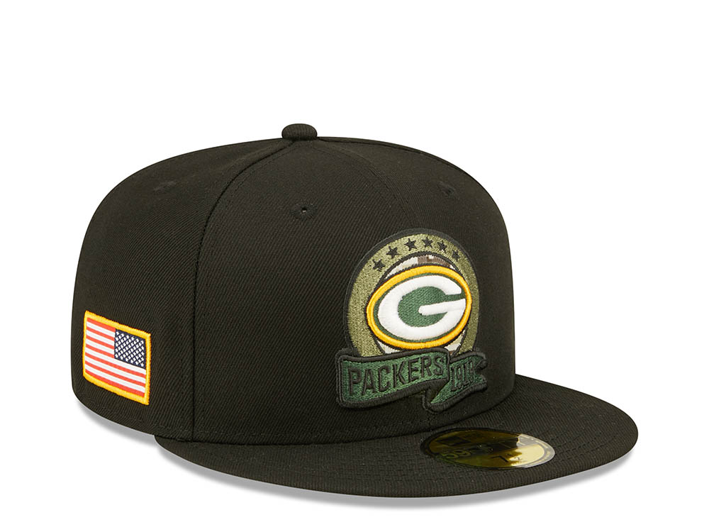 New Era Green Bay Packers Salute to Service 2022 Fitted 59Fifty Hat