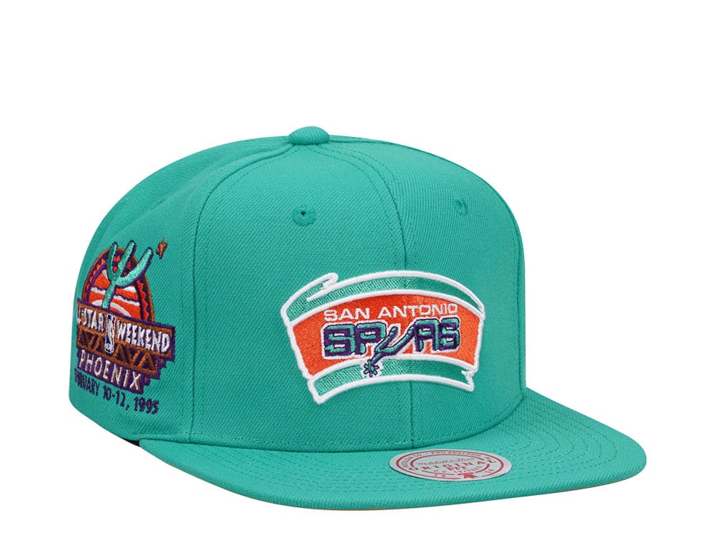 Mitchell & Ness San Antonio Spurs Desert Green Hardwood Classic All Star Weekend Snapback Hat