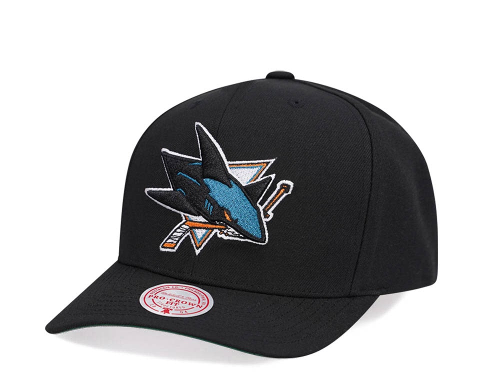 Mitchell & Ness San Jose Sharks Team Ground 2.0 Pro Black Snapback Hat