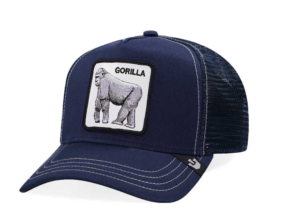 Goorin Bros Gorilla King of the Jungle  Navy Trucker Snapback Hat