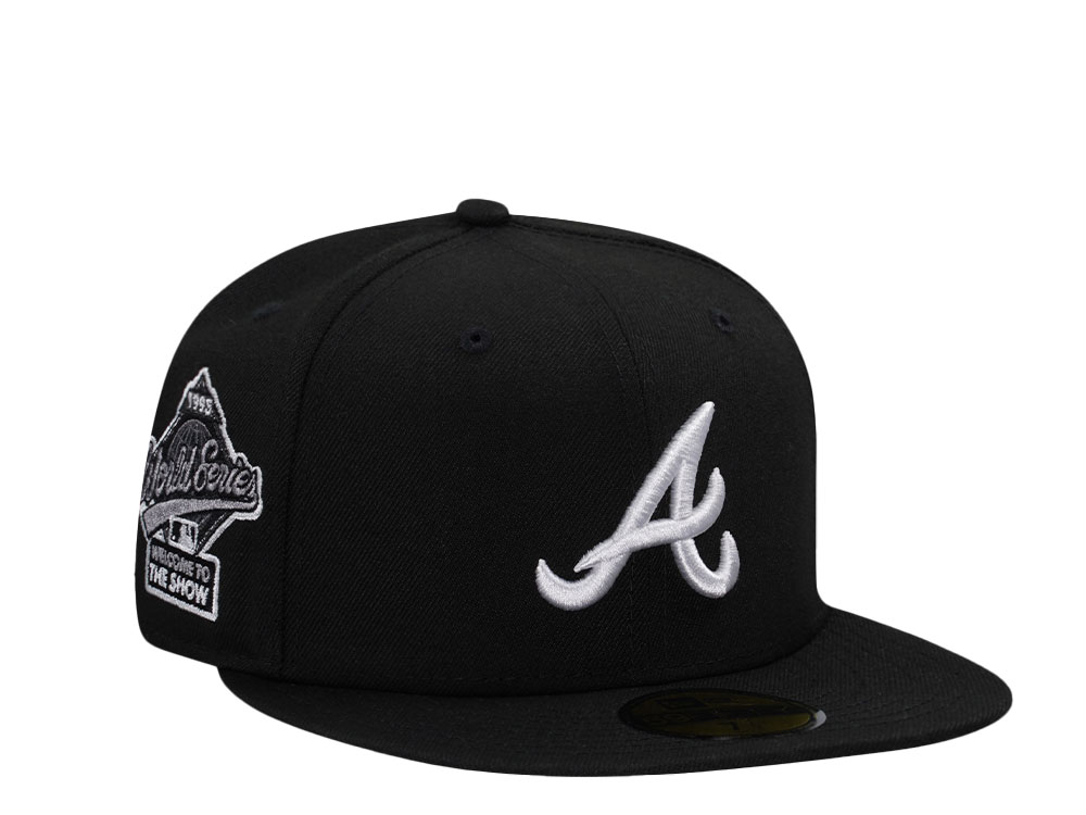 New Era Atlanta Braves World Series 1995 Black and White Prime Edition 59Fifty Fitted Hat