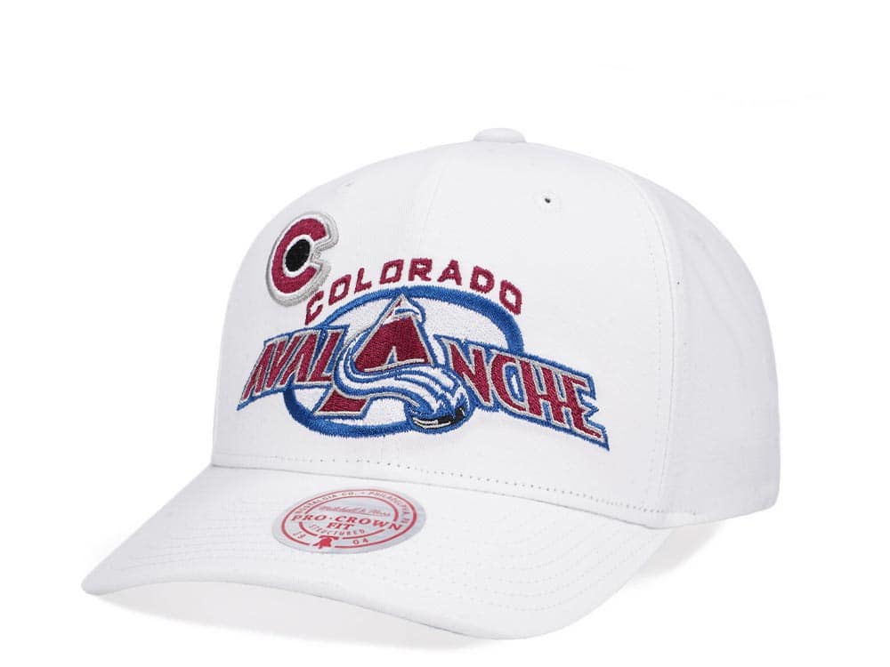 Mitchell & Ness Colorado Avalanche All in Pro White Snapback Hat