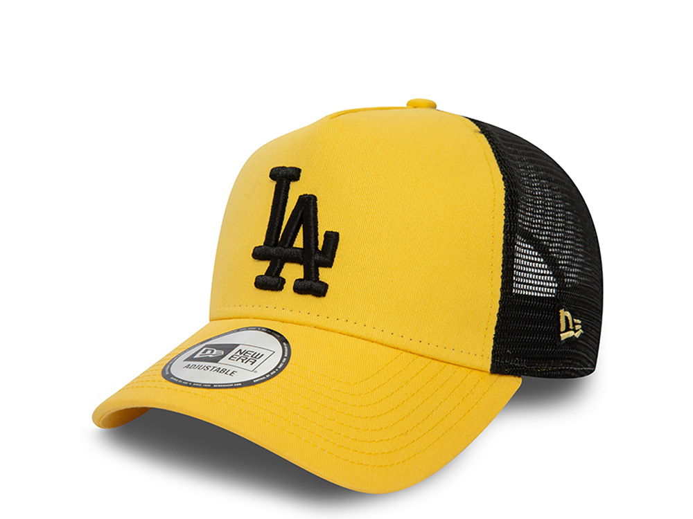 New Era Los Angeles Dodgers League Essential Yellow 9Forty A Frame Trucker Snapback Hat