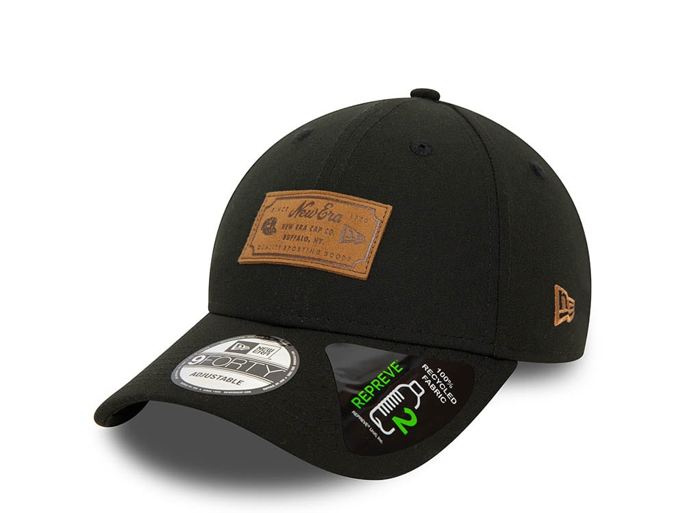 New Era New World Black 9Forty Strapback  Hat