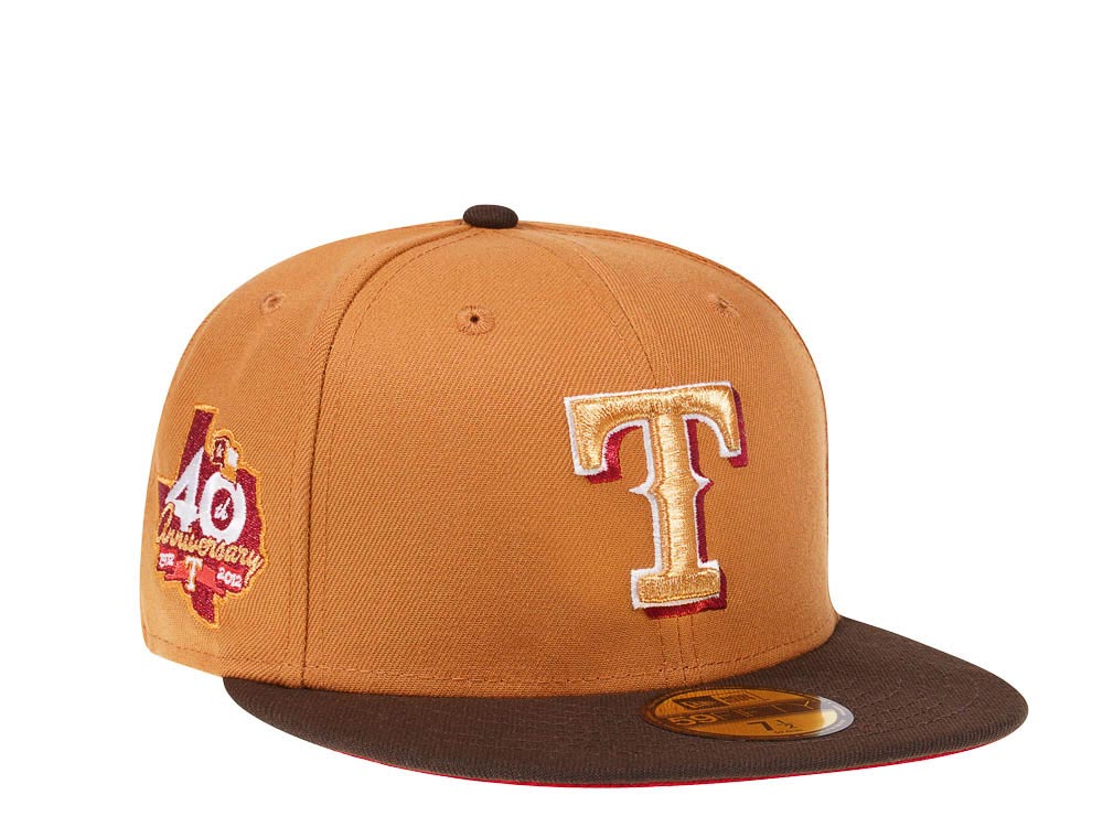 New Era Texas Rangers 40th Anniversary Golden Glove Two Tone Edition 59Fifty Fitted Hat