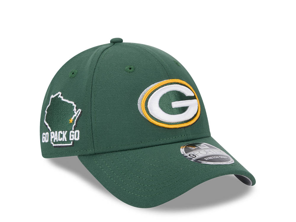 New Era Green Bay Packers NFL24 Draft 9Forty Stretch Snapback Hat