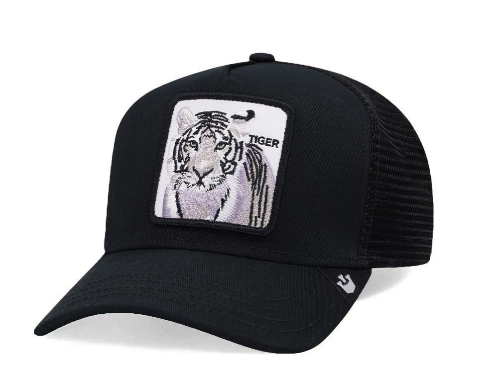 Goorin Bros The White Tiger Black White Trucker Snapback Hat