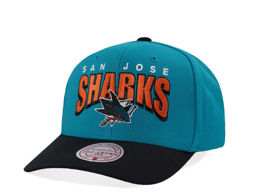 Mitchell & Ness San Jose Sharks Pro Crown Fit Blue Snapback Hat