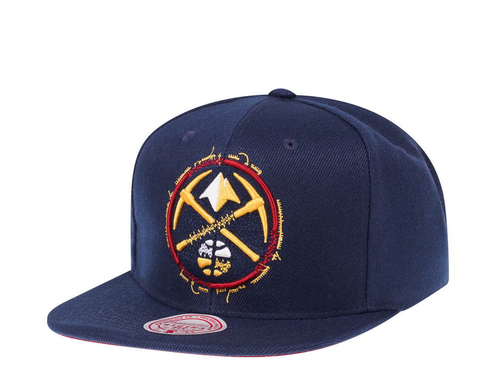 Mitchell & Ness Denver Nuggets NBA Embroidery Glitch Hardwood Classic Snapback Hat