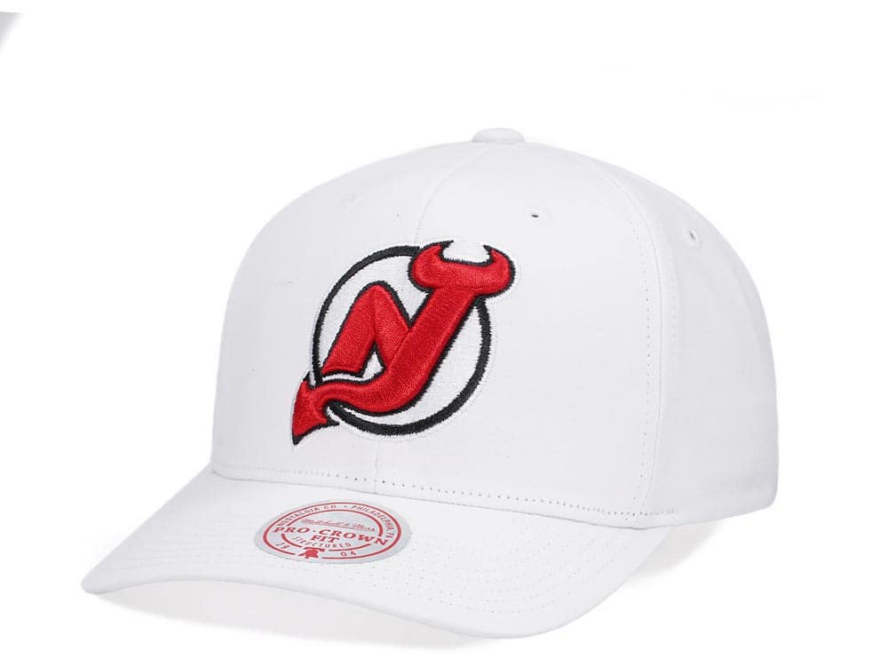 Mitchell & Ness New Jersey Devils All in Pro White Snapback Hat