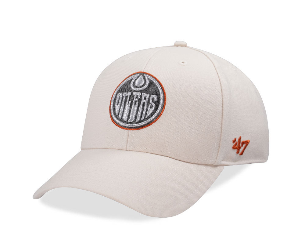 47Brand Edmonton Oilers Natural Metallic MVP Snapback Hat