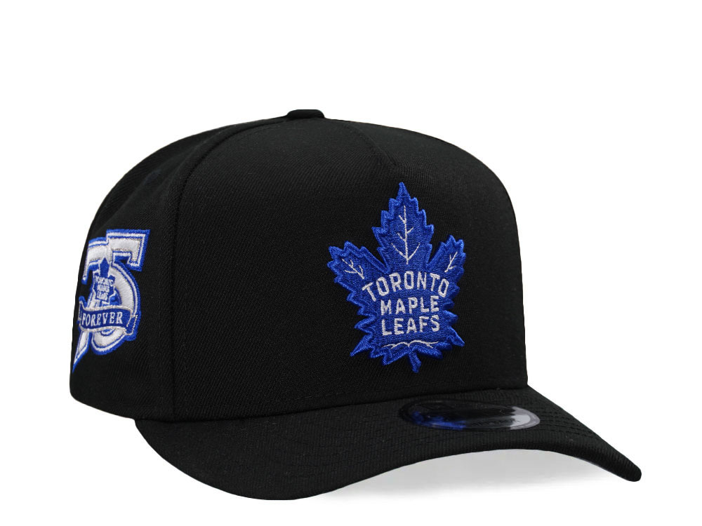 New Era Toronto Maple Leafs 75 Years Black 9Fifty A Frame Snapback Hat