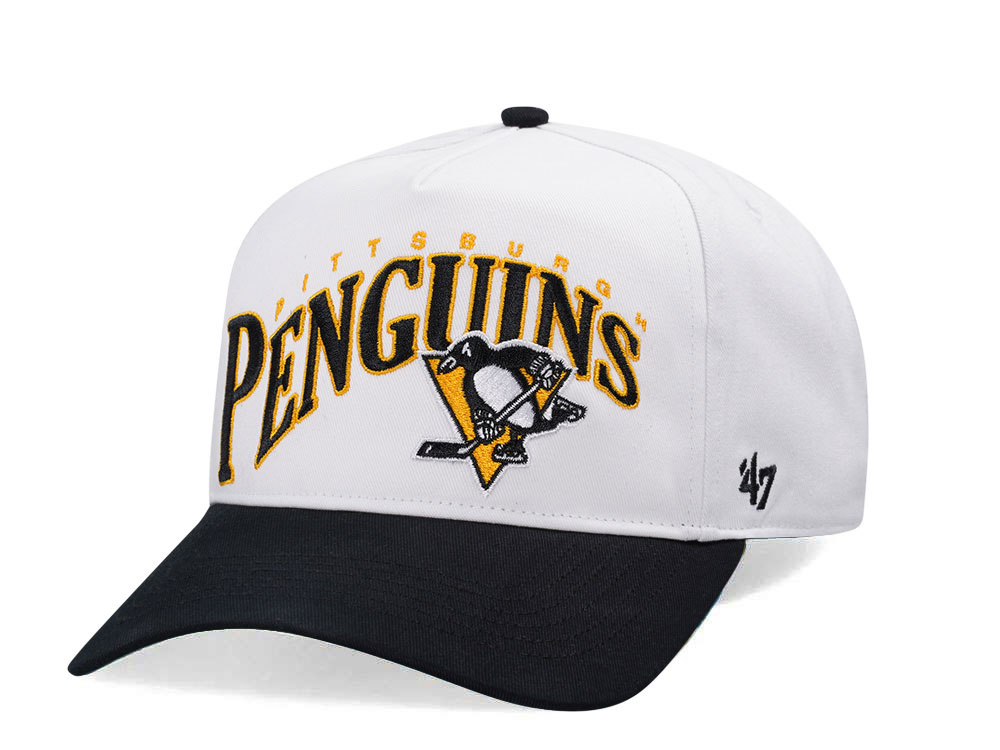 47Brand Pittsburgh Penguins White Wave Hitch Snapback Hat